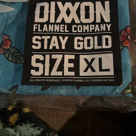 Dixxon Blue Floral Flannel Shirt - Picture 2 of 2